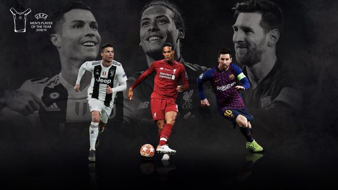 UEFA တစ္ႏွစ္တာအေကာင္းဆုံးကစားသမားဆု ဆန္ခါတင္သုံးဦးစာရင္းတြင္ စီ႐ိုနယ္ဒို၊ ဗန္ဒစ္ႏွင့္ မက္ဆီတို႔ မဲေပး ေ႐ြးခ်ယ္ခံရ